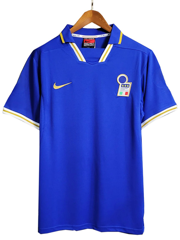 Italia maillot rétro domicile premier uniforme de football kit de football pour hommes chemise supérieure 1996-1997